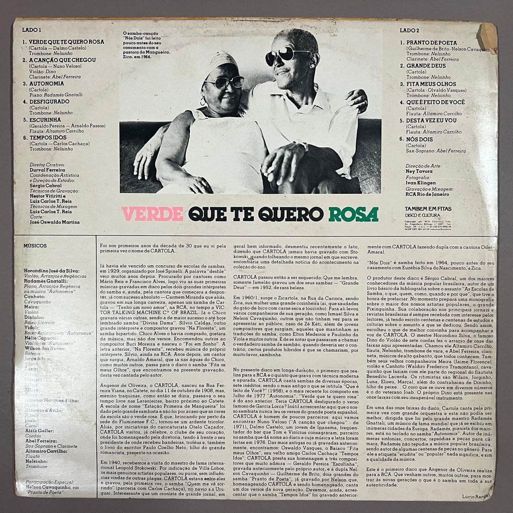 Cartola – Verde Que Te Quero Rosa