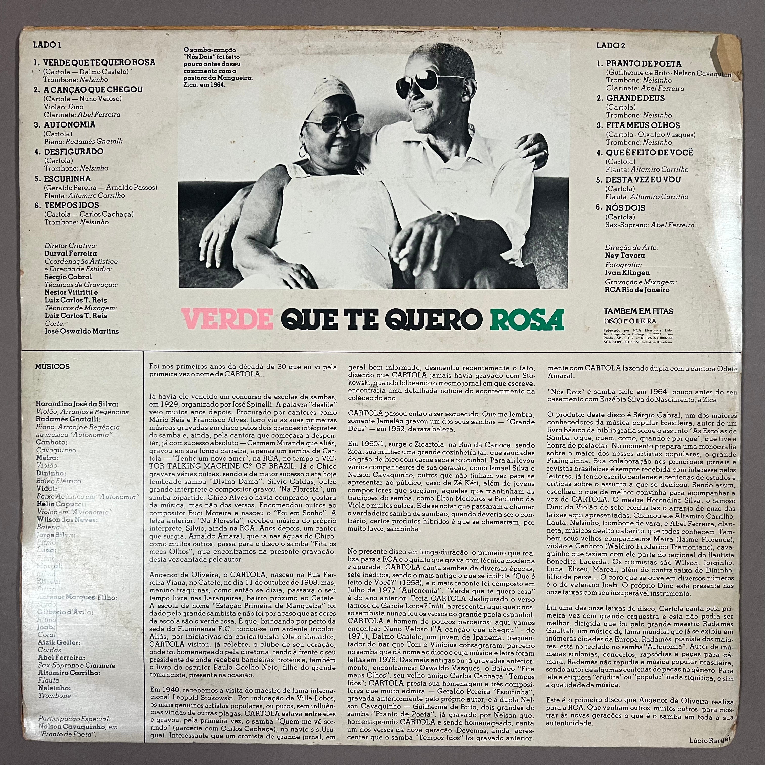 Cartola – Verde Que Te Quero Rosa