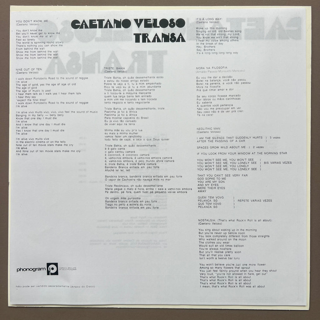 Caetano Veloso – Transa