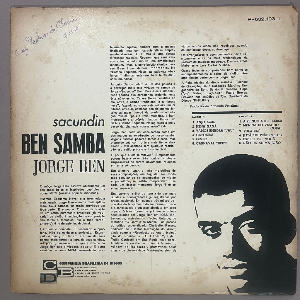 Jorge Ben – Sacundin Ben Samba